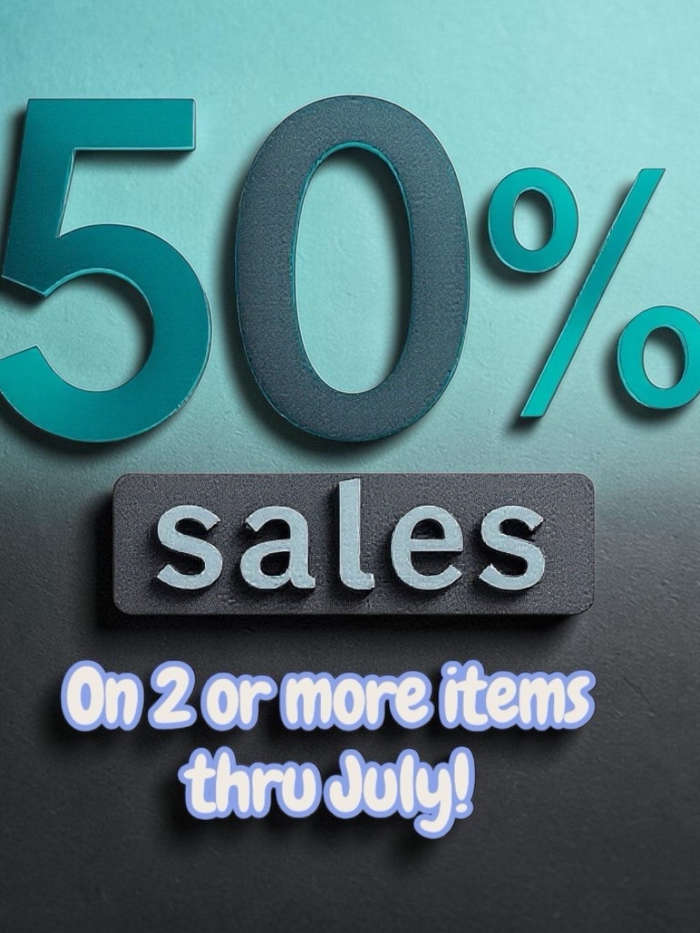 50% OFF 2 or more items bundled thru July 2026!!  BUNDLE AND SAVE!!!!